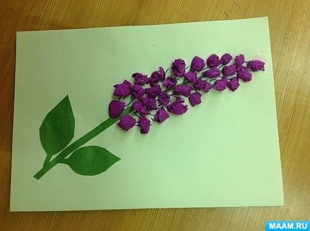 Майстер-клас з виготовлення об'ємної аплікації з паперу «Бузок»   Створення квітів з паперу - цікаве, хоча і вимагає терпіння і вправності справу